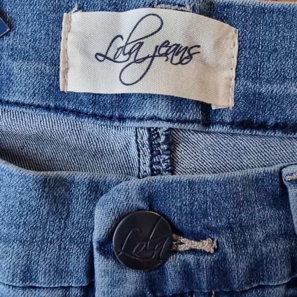 🆕️ Lola Jeans Cynthia Mid Rise Flare 4 Way Stretch Patchwork Denim Jeans - Picture 12 of 15